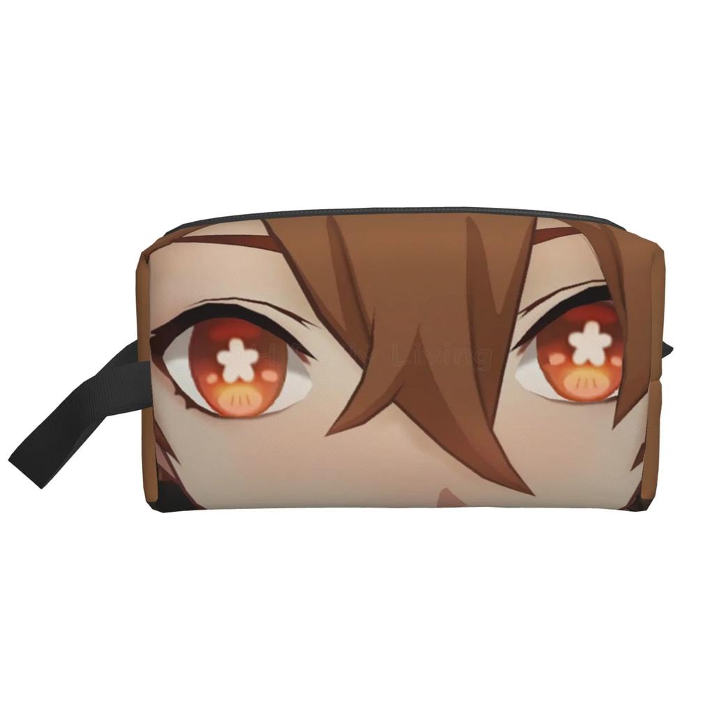 Сумки для хранения Childe Genshin Impact для женщин и мужчин, косметичка в стиле аниме, портативная большая вместимость, дорожные туалетные сумки для работы