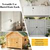 Weatherproof Gate Latch Multi-functional Door Lock Heavy Duty Slide Barrel Bolt  Wooden Fence