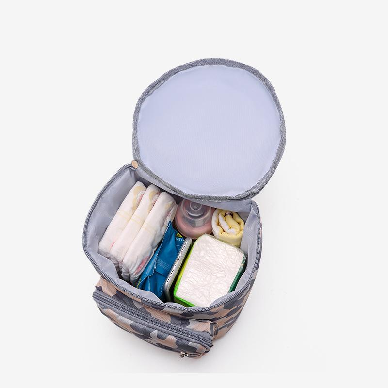 Zipper Mommy Bag Cartoon Baby Stroller Bag Hanging Bedside Storage Bags Travel Diaper Bags Large Capacity Pram Cart Accessories