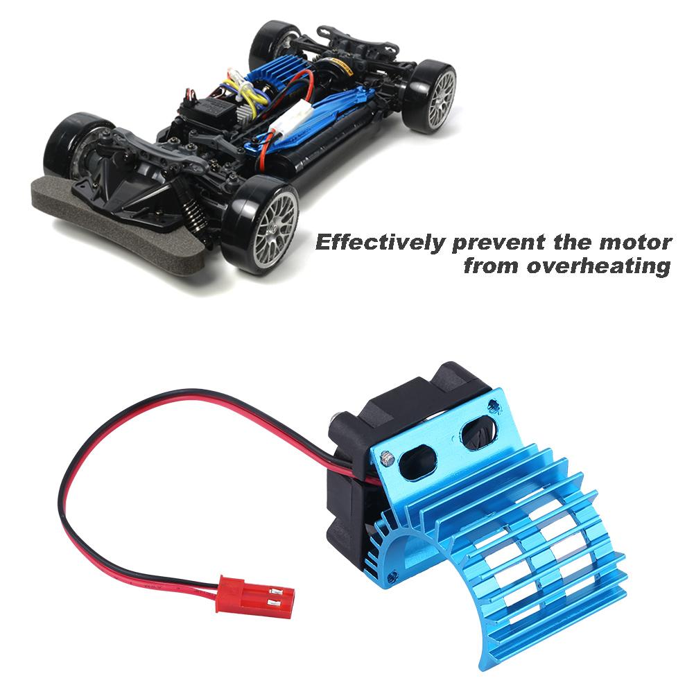 Heat Sink With Cooling Fan for 110 Scale Electric RC Car 380 390 Motor (Blue)