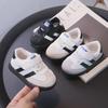 2024 Spring/Autumn Toddler Shoes for Boys & Girls (1-2 Years) - Leather, Sporty Small White Sneakers