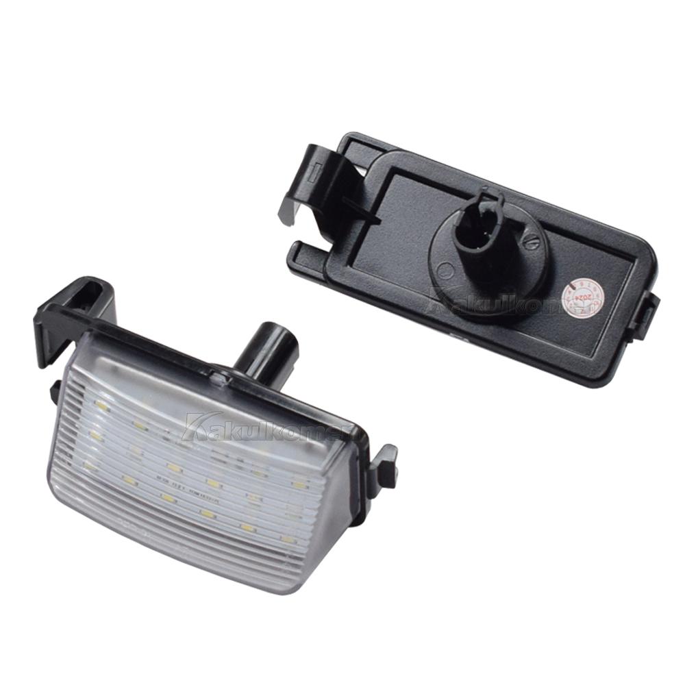 1 Pair Car LED License Plate Lights Number Plate Lamp for Nissan Tiida Livina Versa For Infiniti Skyline V36 G35 G37 350Z