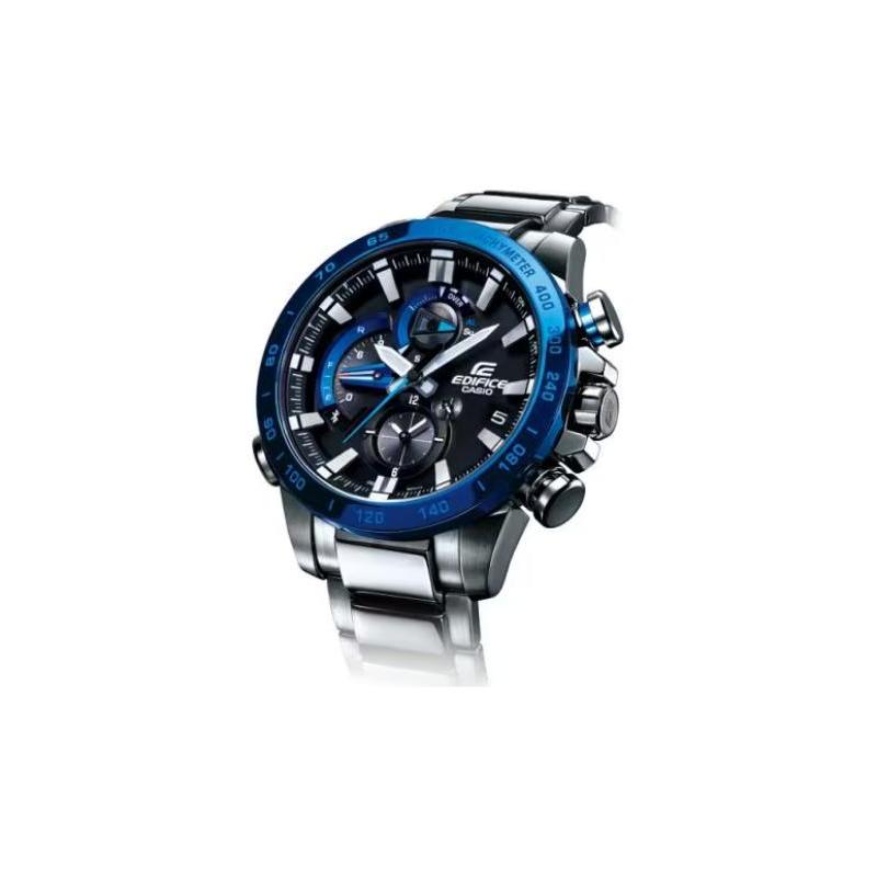 Casio EDIFICE Модные Градиентное Покрытие Деловые Подключение по Bluetooth Классические Стрелки Кварцевый Механизм Стальной Браслет Японские и EQB-800DB-1A
