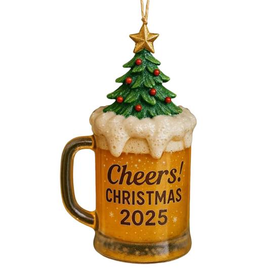 Christmas Ornament Drink Cup Hanging Charm Personalized Holiday Lanyard Decorations for
