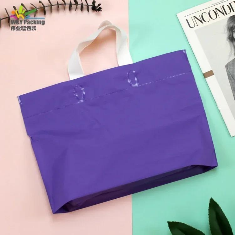 50 шт., сумка для одежды, односторонняя пластиковая матовая сумка для покупок, двухсторонняя печать, персиковое сердце, клетчатая упаковка с нижним упаковочным мешком