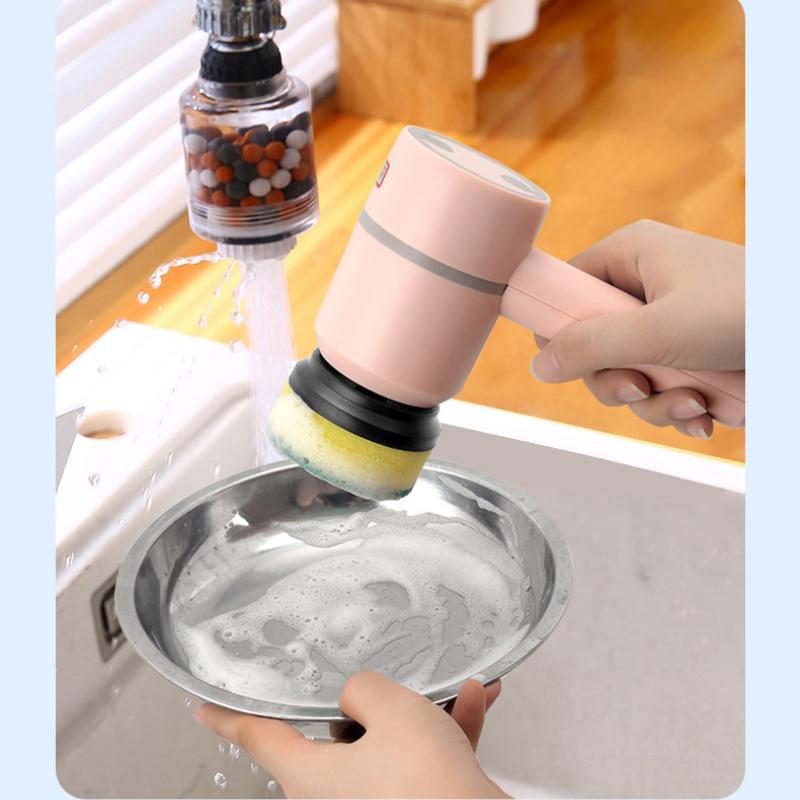 Электрическая щетка для чистки, автоматическая беспроводная щетка для мытья посуды, перезаряжаемая от USB, кухня