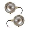 APSMOTIV Tractor Lights 12V Complete Ivory Tractor Headlight Assembly Compatible With Ford 8N, 9N, 2N, Ford 8n Headlights 12v New Holland 600, 800