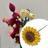 Crochet Flower Artificial Sunflower Ornament Lightweight Vivid Knitting Decor DIY Craft for Table