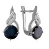 Silver Earrings with Natural Sapphire 5.614ct (2057635)
