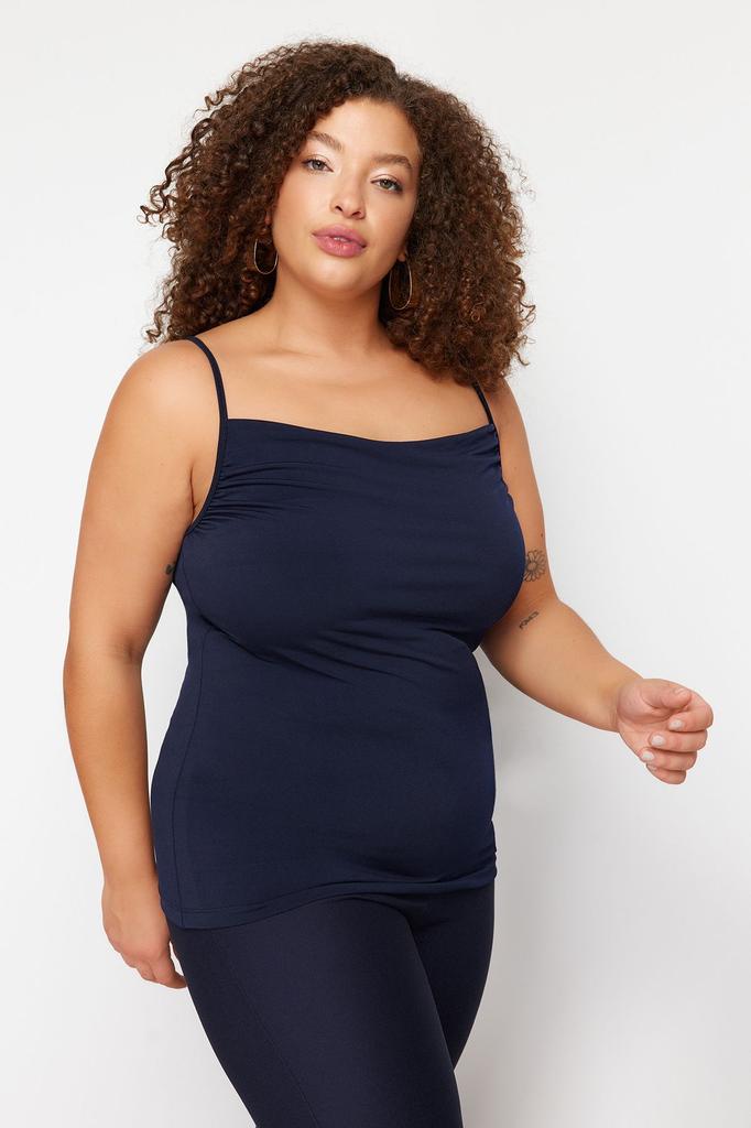 Женская стильная коричневая песчаная трикотажная блузка больших размеров больших размеров