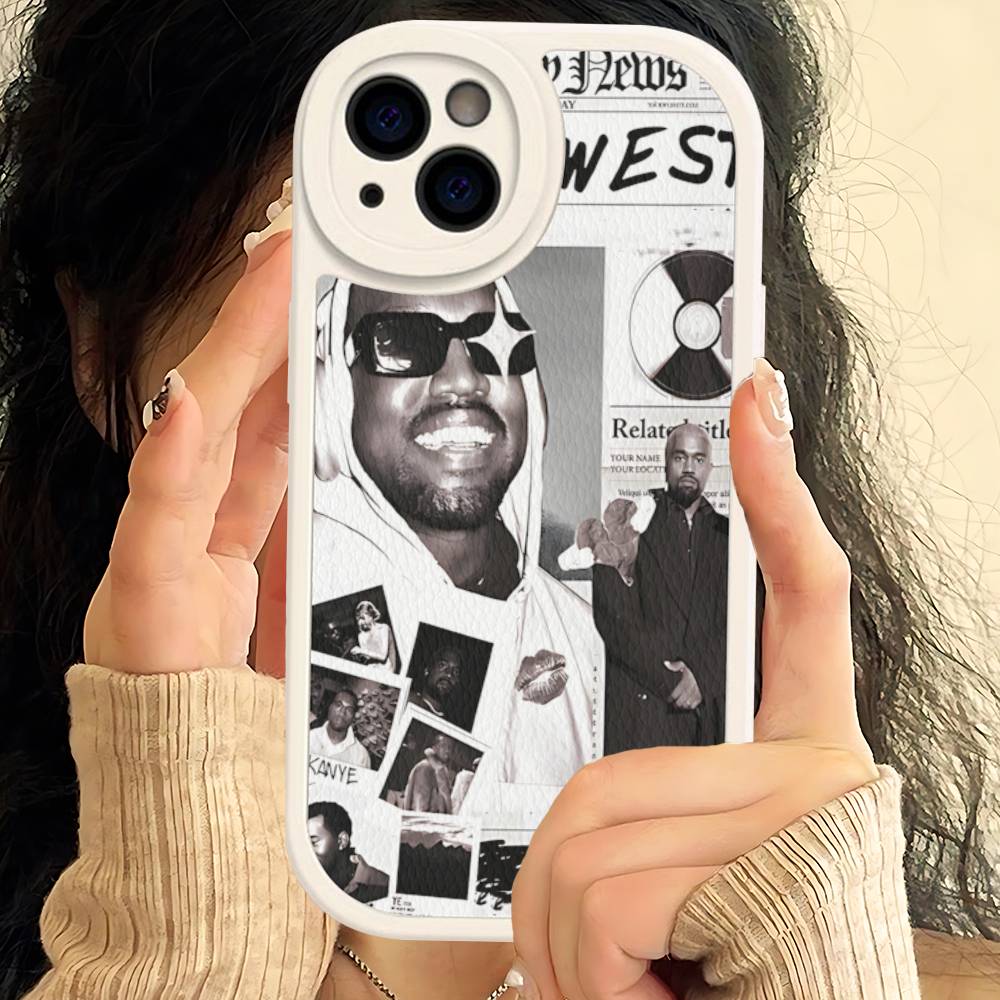 Американский K-Канье Поп-рэпер W-Уэст Чехол для телефона Для IPhone 16 15 14 13 12 11 Pro Max Plus Ударопрочный кожаный чехол