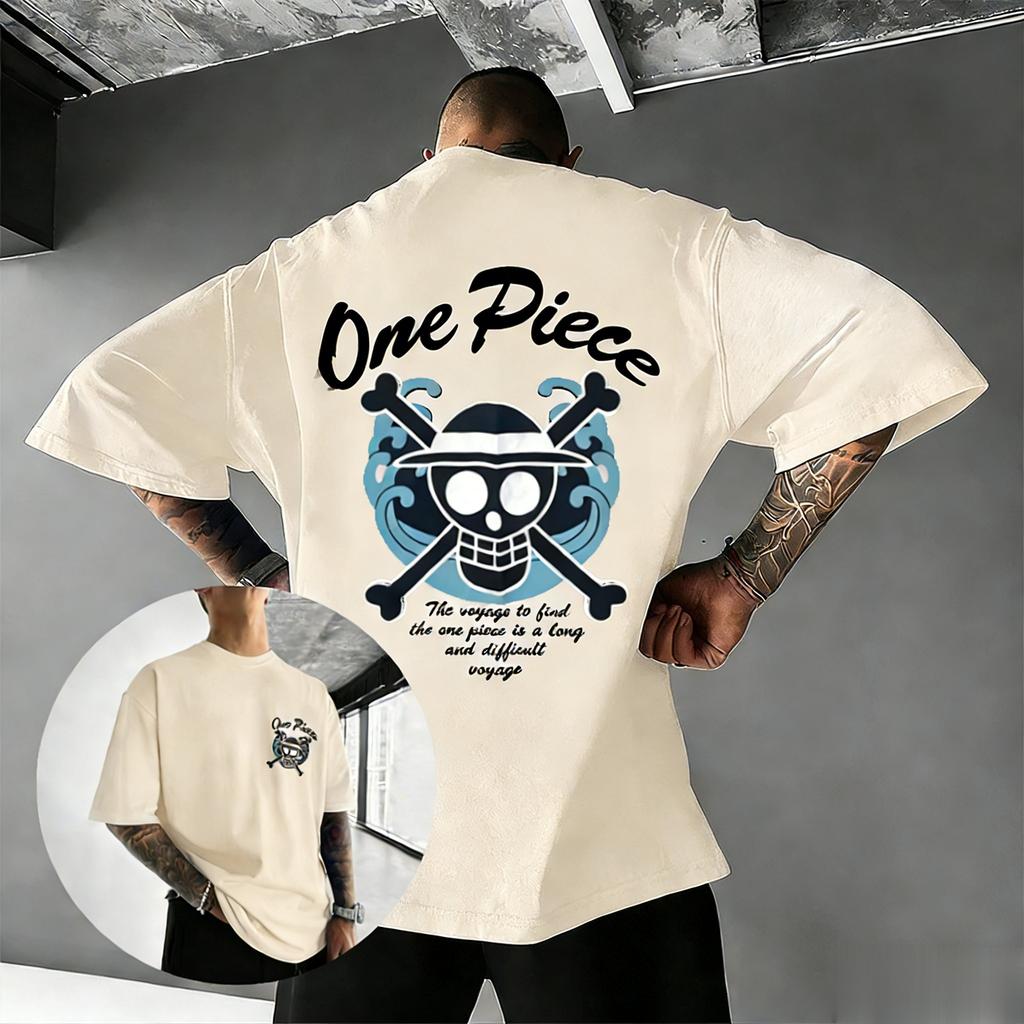 Аниме One Piece Графическая футболка Мужская Женская 2026 Лето Хлопок Короткий рукав Футболка Уличная одежда Повседневный топ Пиратский Череп Соломенная шляпа Луффи
