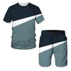 Fashion Brief Style Summer Tracksuits Leisure O-neck Short Sleeve Tees Set Unisex Outdoor Sports Top Shorts 2 Piece Outfit Sets