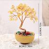 1PC Natural Crystal Tree Energy Stone Citrine Amethyst Money Tree Copper Wire Wrapped Colorful Teabowl Yoga Feng Shui Trees