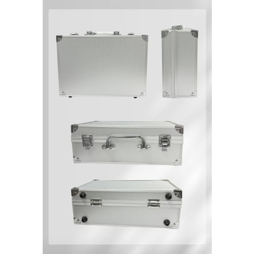 COBIVI Attache Case, Aluminum Case, Duralumin Case, Display Box, Attache Case, Sponge Cover, Small Tool Box, with Block Cushion, Small Item Storage Bo