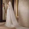 3-Meter Soft Net Bridal Veil with Hair Comb – Available In Single, Double, or Triple Layer with Long Tail