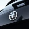 ZDVK6 2pcs 80mm/90mm 3D Car Emblem Badge Hood Front Rear Trunk Logo For Skoda Fabia 1 2 Octavia a7 RS Superb Rapid Yeti Karoq Vision