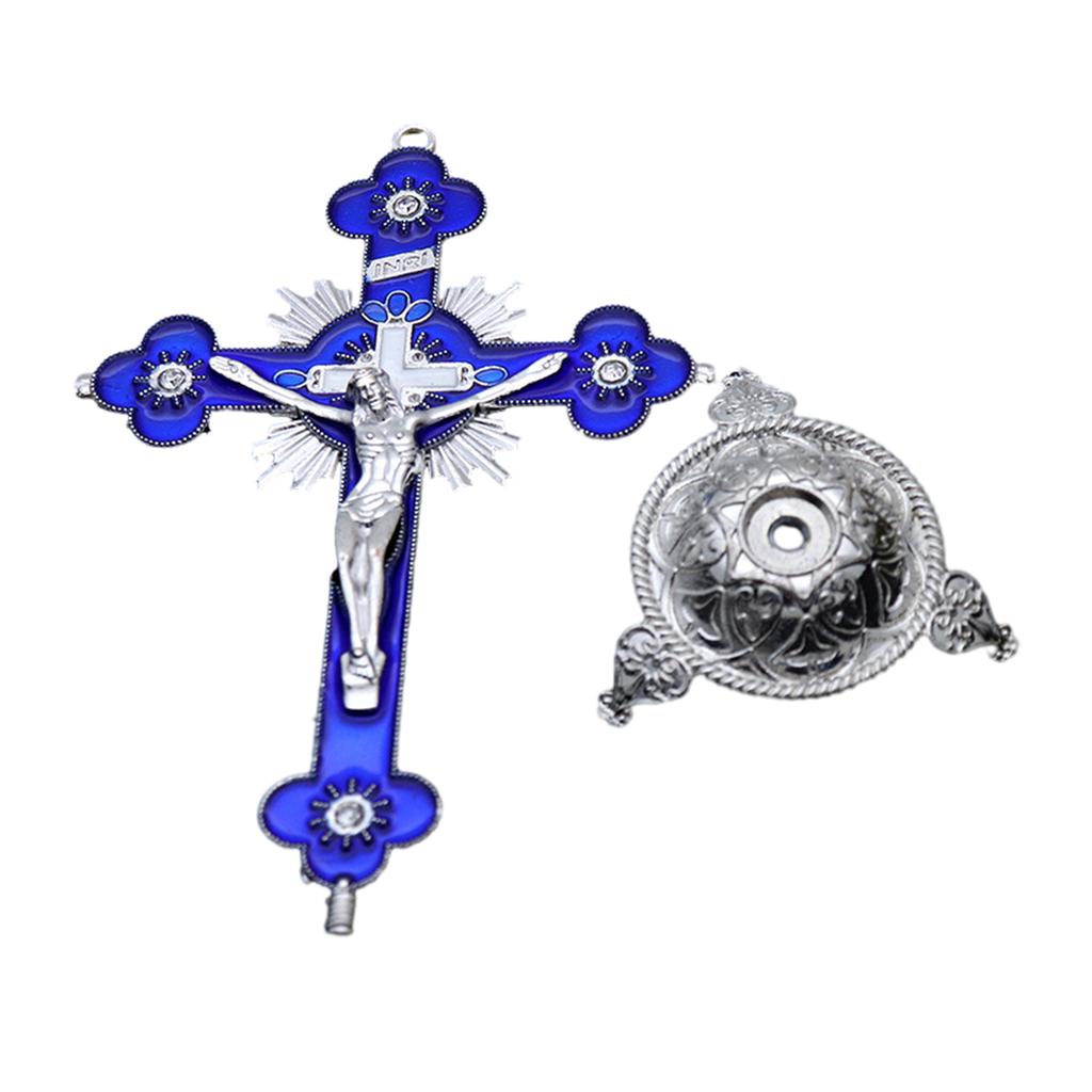 Christian Catholic Cross Decoration Ornament Catholic Symbol Statue Crucifix Pendant Desktop Decoration