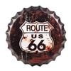 Metal Bottle Caps Wall Sign Plates - 14X14 Inches – Route US 66 Retro_70 | Metal Wall Hanging Bottle Cap for Home, Farmhouse, Bar & Cafe Decoration