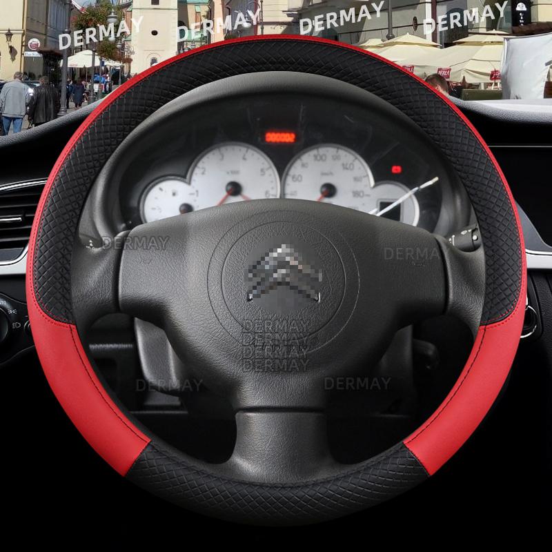 Для Citroen C2 9 цветов автомобильный чехол на руль из искусственной кожи Нескользящие автомобильные аксессуары