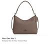 COACH Laurel Pebbled Leather Portable Crossbody Bag, Shoulder Bag Large Women's Dark Stone Color CR148-QBCBD