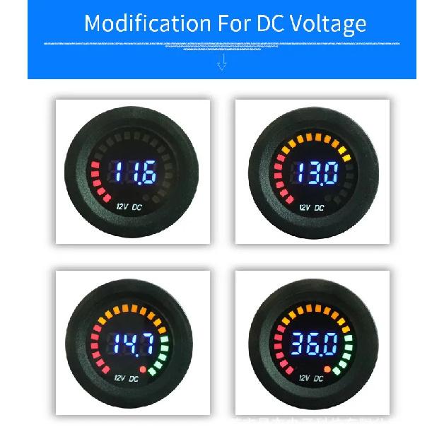 DC 12V LED Digital Voltmeter General Motors Motorcycle Boat Panel Voltmeter Monitor Meter Display Auto Parts Waterproof KWG-D5
