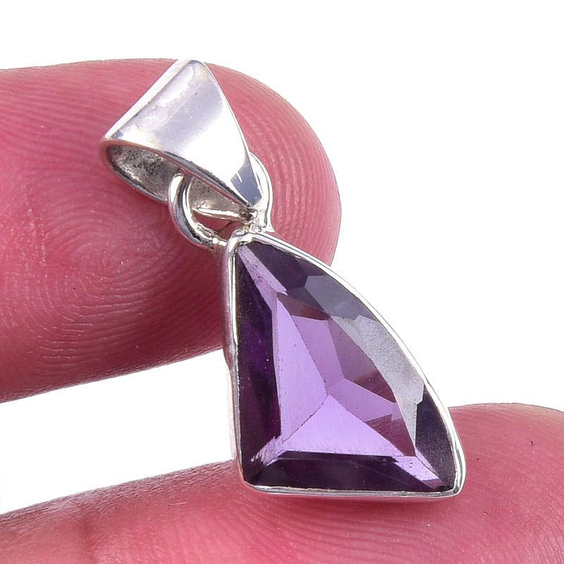 Natural Alexandrite 925 Solid Sterling Silver Gift Jewelry Pendant 1'' P5L24