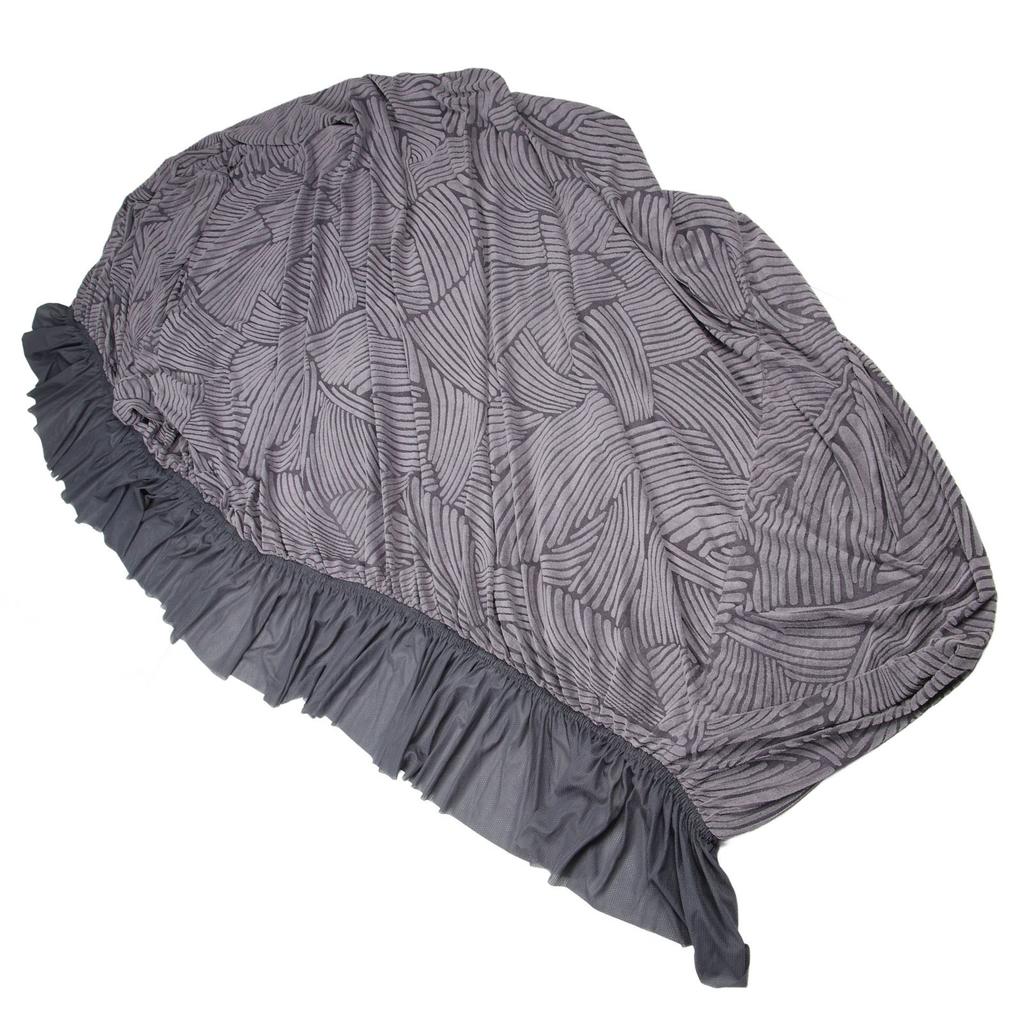 Sofa Cover All Inclusive Skirt Cationic Thickened 190‑230CM with Anti Skid Strip Couch Slipcover for 3 Seat Sofa Black