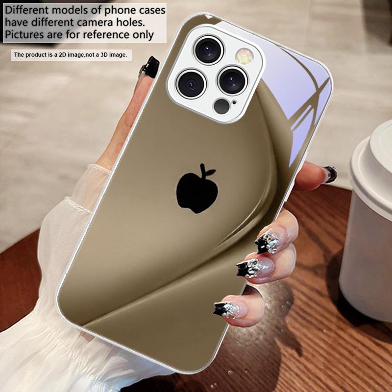 Simple Gradient Purple For iPhone 16 E 15 14 13 Plus 12 mini 11 Pro Max XR Xs Max 16E X 7 8 6 6S 22 Tempered Glass Phone Case