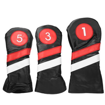 3 шт. Водонепроницаемые чехлы на головки гольф-паттеров из ПУ кожи с утолщенной подкладкой, чехлы на головки деревянных клюшек