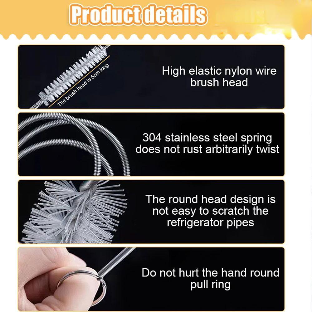 1Set/5Pcs Refrigerator Drain Hole Clog Remover Dredge Cleaning Tools Fridge Hole Brush Water Outlet Cleaner for Household Clean