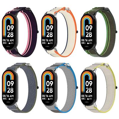 Нейлоновый браслет, регулируемый ремешок для часов, мягкий нейлоновый ремешок-петля для Xiaomi Band 8
