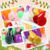 12/24Pcs Prefilled Easter Eggs with Stuffed Bunny Mini Plastic Easter Eggs Filled with Plush Rabbit Toy Easter Basket Stuffers for Kids Boys Girls