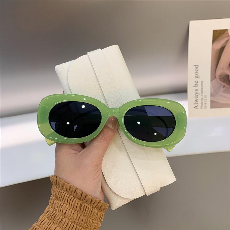 Новые Большие Овальные Солнцезащитные Очки UV400 Винтажная Мода для Мужчин и Женщин Модные Очки