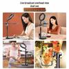 Adjustable Desktop Phone Stand with Rotating Dual Holder & Fill Light for Live Streaming