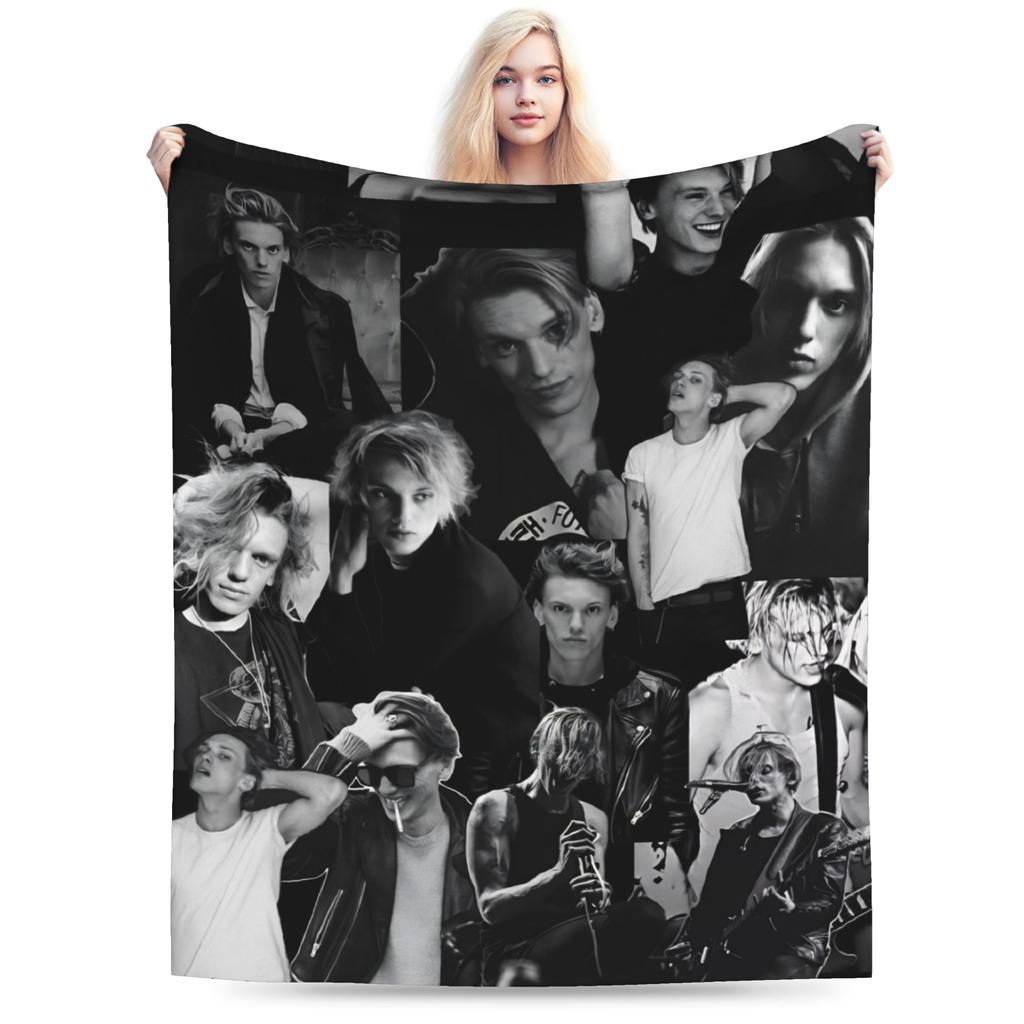 Jamie Campbell Bower Throw Blanket for Couch Soft Fuzzy Plush Blanket 50x60 Inches Multiple Sizes Bedspread for All Seasons