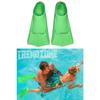 Зеленые ласты для плавания в бассейне и море — детские ласты для плавания с сумкой для переноски