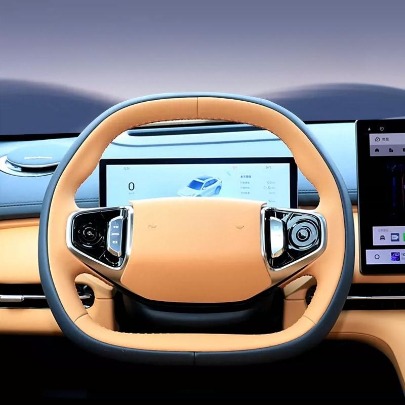 Для Geely Galaxy Starship 7 EM-i/L6/L7/E8/A7/EX5 Кожаная Ручная Сшивка Чехол на Руль Аксессуары для Салона Автомобиля