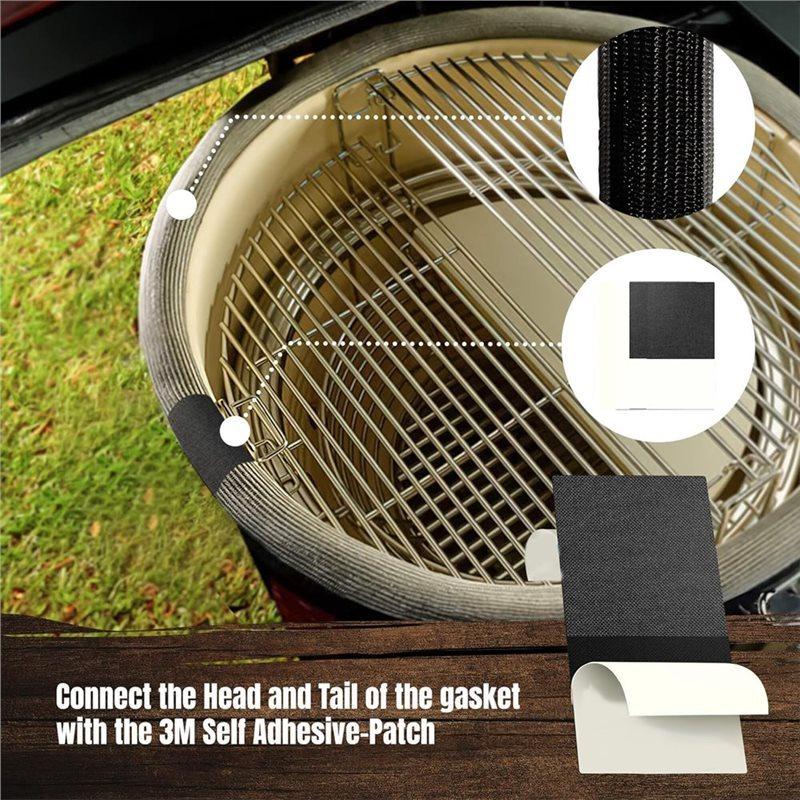 Wire Mesh Gasket Replacement Kit-Fit For Kamado Joe Classic-For Big Green Egg-Fiberglass 150 Inch