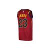 Nike Баскетбольная майка Cleveland Cavaliers, Леброн Джеймс, вышивка SW, фанатская версия, мужская, бордовая 903978-677