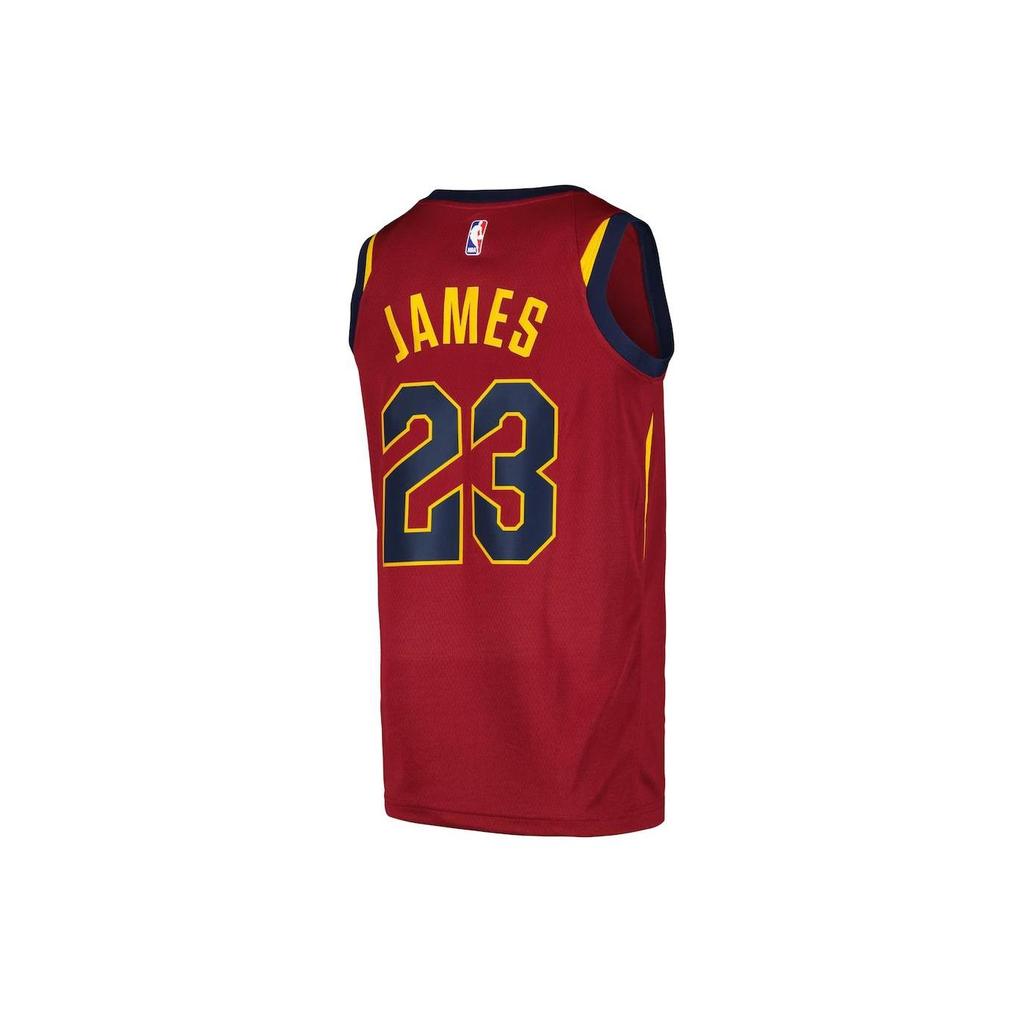 Nike Баскетбольная майка Cleveland Cavaliers, Леброн Джеймс, вышивка SW, фанатская версия, мужская, бордовая 903978-677