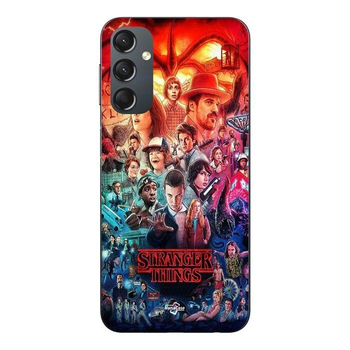Coque de téléphone - MANIACASE - Samsung Galaxy A05s - Noir - Silicone TPU - Stranger Things