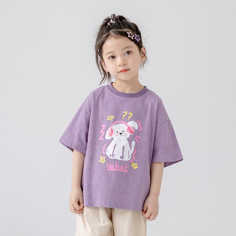 Cotton trendy children's fashionable short-sleeved T-shirt