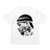 Iverson Big Head Printed Short-sleeved T-shirt American Basketball Star Sports Pure Cotton Casual Loose Women and Men Summer