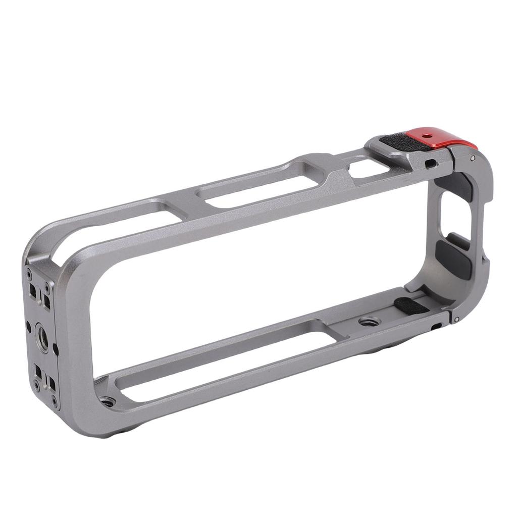 Camera Cage Fit for Insta360 X5 Action Camera Aluminum Alloy Camera Protective Frame with Lens Cap Cold Shoe 1 4 Inch