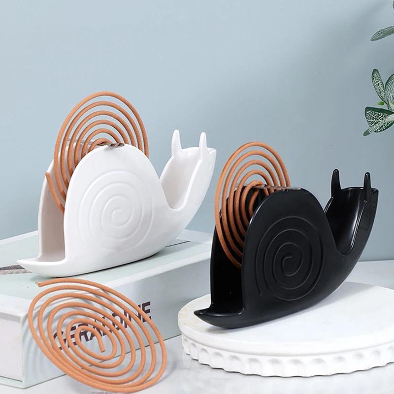 1PC Household Mosquito Coil Box Fireproof and Anti-scalding Creative Snail Mosquito Coil Tray Modeling Mosquito Coil Rack