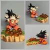12CM Anime Son Goku Figure Dragon Ball Sitting Model Toy Doll Action Figure Wishing Dragon Ball Scene Desktop Ornament Gift