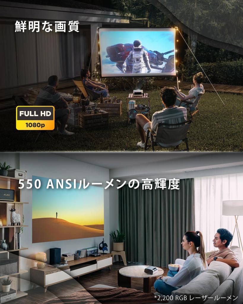 Лазерный проектор ViewSonic M10 HD 1080p 550 ANSI люменов с высокой яркостью, цветовой гаммой HDR10, потолочная проекция, полностью автоматическая коррекция трапецеидальных искажений