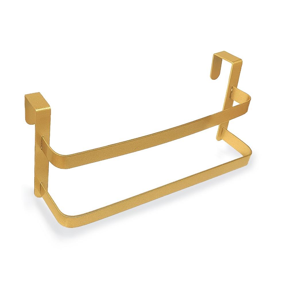 Practical Hanging Cabinet Door Towel Rack 2 Layer Rust-resistant Towel Bar No Drilling Space-Saving Towel Hanger Home