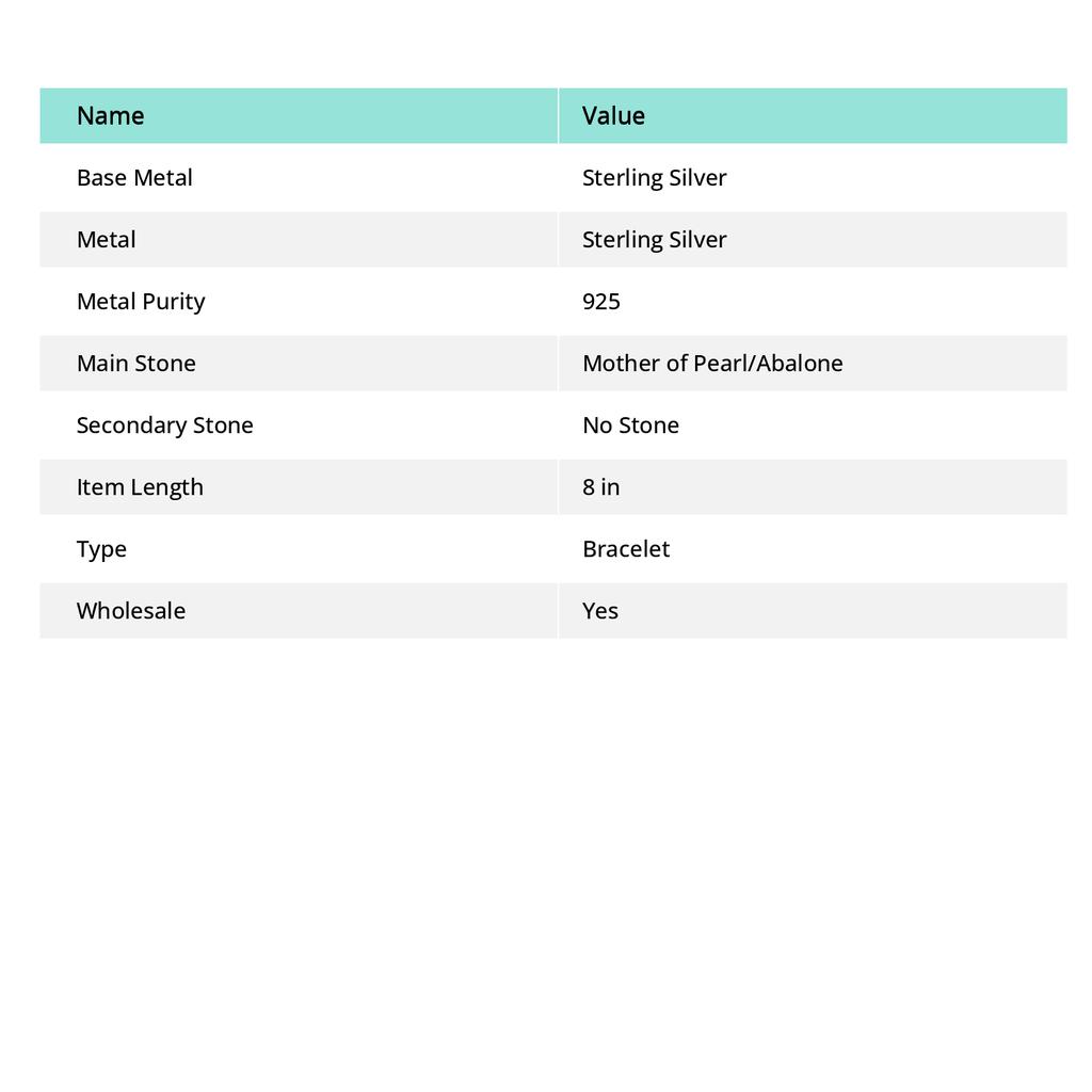 Натуральный драгоценный камень в виде раковины морского ушка из стерлингового серебра 925 пробы, регулируемый браслет-манжета A4d92
